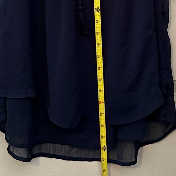 Flowy tunic top / short dress boho hippie size S - Purple Snow - Picture 9 of 9